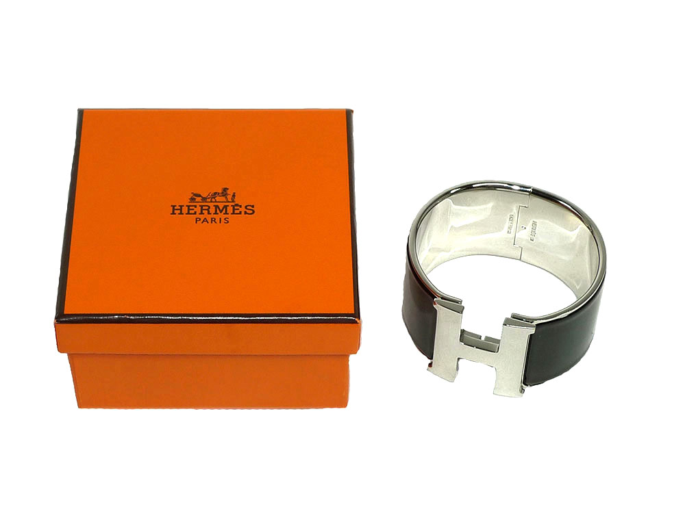 Hermes Hermes H Clic Clac XL Wide Black Silver Hardware PM Size O Stamp-0 Hermes Hermes H Clic Clac XL Wide Black Silver Hardware PM Size O Stamp-0