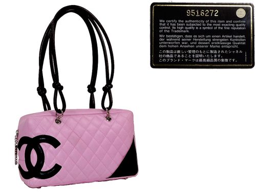 Chanel 9516272 Pink x Black Logo Cambon Boston Tote-0
