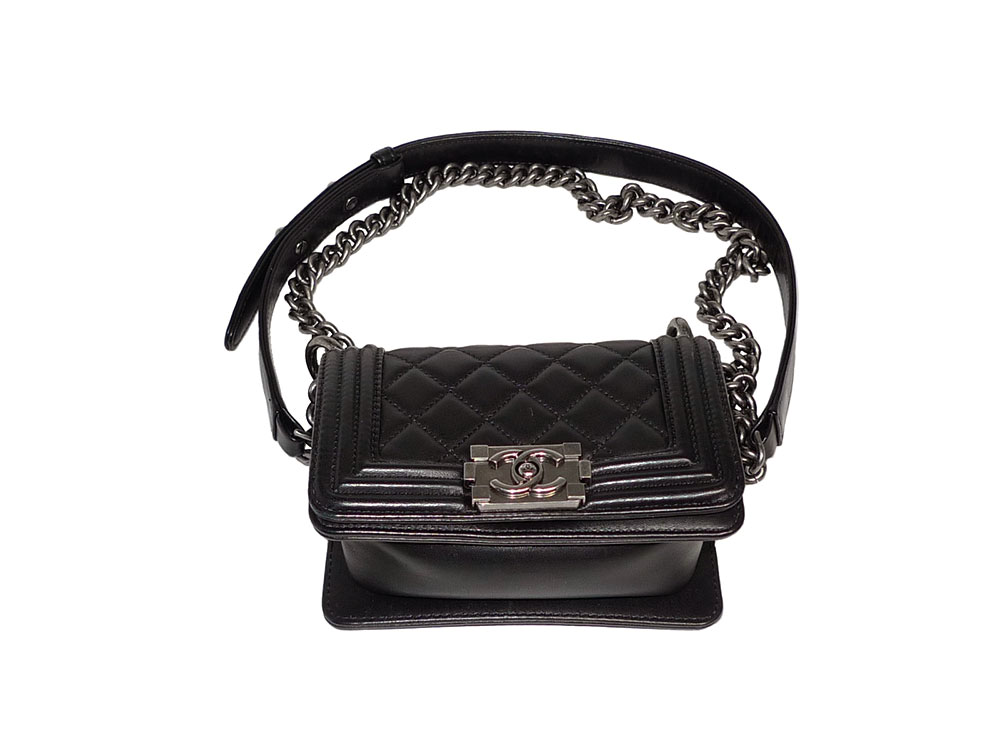 Chanel 13B A673644 18793275 Black Boy Chanel Mini Flap Ruthenium Hardware-30602 Chanel 13B A673644 18793275 Black Boy Chanel Mini Flap Ruthenium Hardware-30602