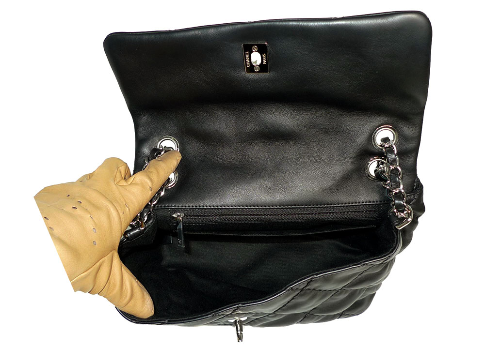 Chanel 17907999 Black Quilted Classic Medium Soft Distressed Lambskin Silver Hardware-30574 Chanel 17907999 Black Quilted Classic Medium Soft Distressed Lambskin Silver Hardware-30574