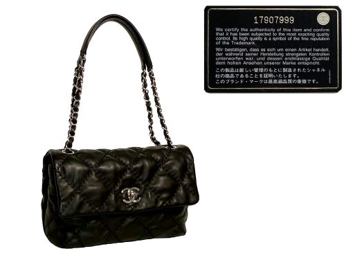 Chanel 17907999 Black Quilted Classic Medium Soft Distressed Lambskin Silver Hardware-0