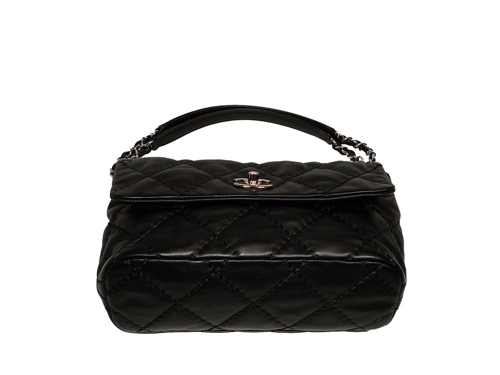 Chanel 17907999 Black Quilted Classic Medium Soft Distressed Lambskin Silver Hardware-30572 Chanel 17907999 Black Quilted Classic Medium Soft Distressed Lambskin Silver Hardware-30572