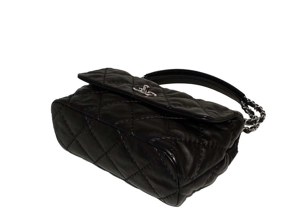 Chanel 17907999 Black Quilted Classic Medium Soft Distressed Lambskin Silver Hardware-30573 Chanel 17907999 Black Quilted Classic Medium Soft Distressed Lambskin Silver Hardware-30573