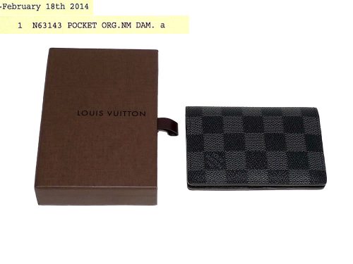 Louis Vuitton Damier Graphite N63143 Pocket Organizer-0