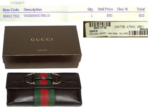 Gucci 245750 Brown Calf Heritage Cellari Continental Wallet with Horsebit and Web detail -0