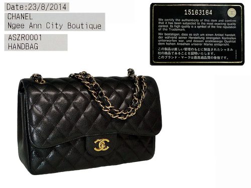 Chanel 15163164 Black Caviar Jumbo Timeless Classic Double Flap Gold Hardware-0
