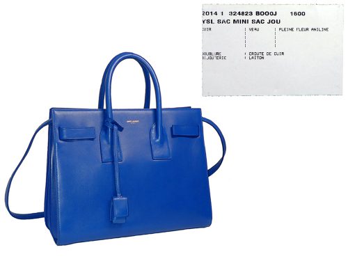 Saint Laurent Classic Small Sac De Jour bag In Royal Blue LeatherI-0