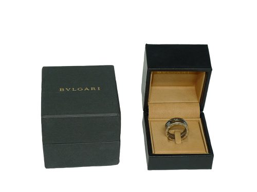Bvlgari Silver 725 Size 54 Tri Ring -0