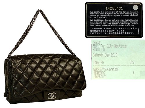 Chanel 14263431 Black Soft 3 C Lambskin Maxi Flap SHW-0