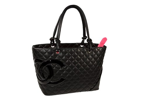 Chanel 11923260 Quilted Cambon Black x Black Large Shopping Tote-0