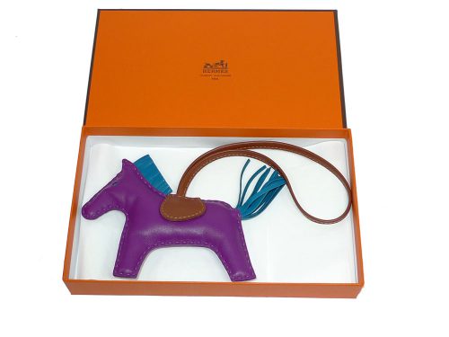 Hermes Rodeo MM Anemone/ Bleu Izmir/ Fauve-0