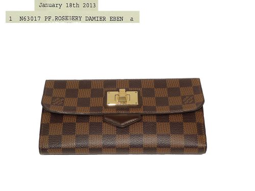 Louis Vuitton N63017 Rosebery Damier Ebene Long Wallet-0
