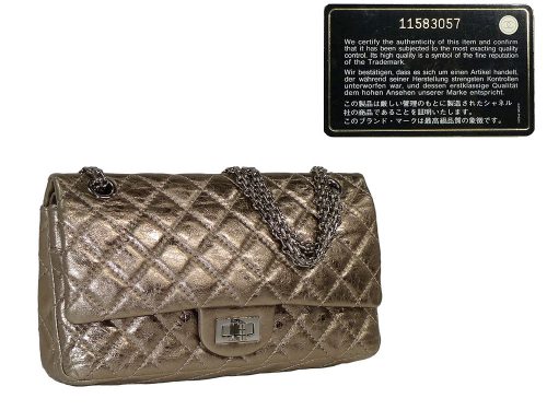 Chanel 11583057 Reissue 255 Metallic Bronze Small Ruthenium Hardware-0
