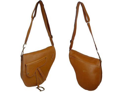 Dior Brown Calf Leather Saddle Messenger Unisex Large-0