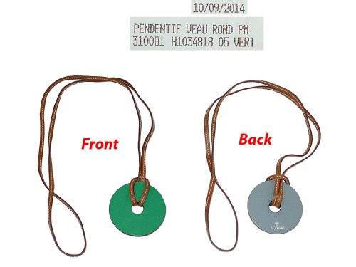 Hermes Leather Pendant Round PM in Duo- color Bag Charm-0