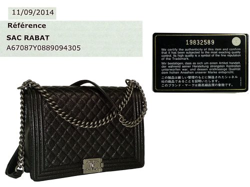 Chanel A67087Y 14C 19855998 Black Caviar 30cm Large Boy Chanel Flap Bag in Mat Ruthenium Hardware-0