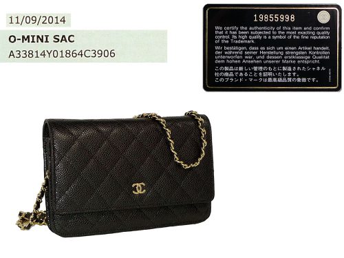 Chanel 19855998 Black Caviar Wallet on Chain with Gold Hardware-0