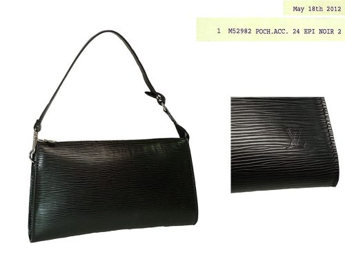 Louis Vuitton M52982 Black Epi Pochette (AR0182)-0