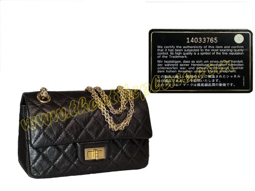 Chanel Rare 13C 14033765 Black Reissue 2.55 Age Calf Mini Flap 224 Gold Hardware-0
