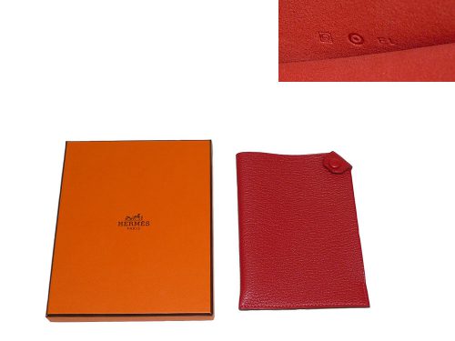 Hermes Rouge Casaque Passport Cover Q Stamp-0