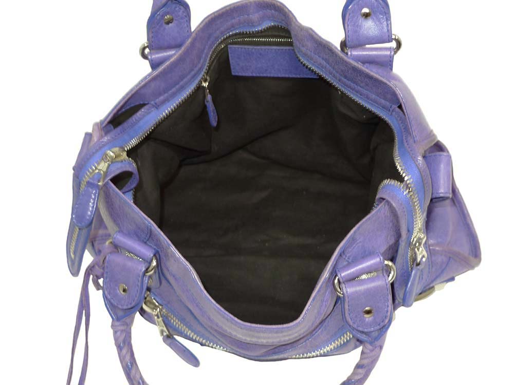 Balenciaga 173084 City Bleu Lavande Giant Silver Hardware-32658 Balenciaga 173084 City Bleu Lavande Giant Silver Hardware-32658
