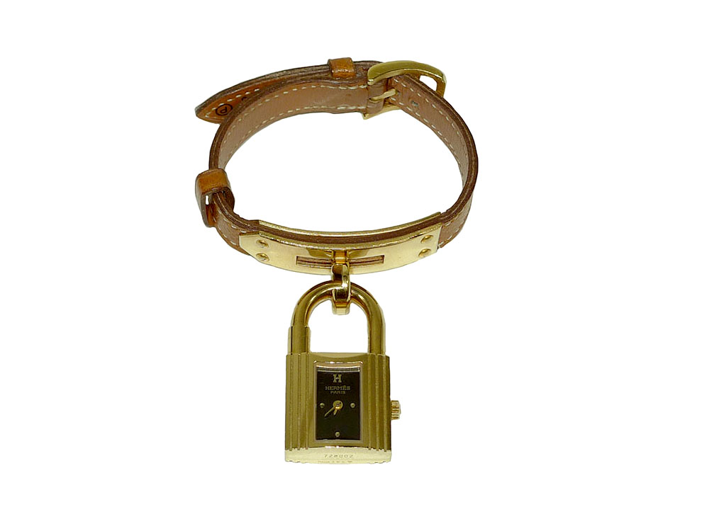 Hermes Vintage Kelly Watch Gold Hardware with 2 Leather Straps-32620 Hermes Vintage Kelly Watch Gold Hardware with 2 Leather Straps-32620