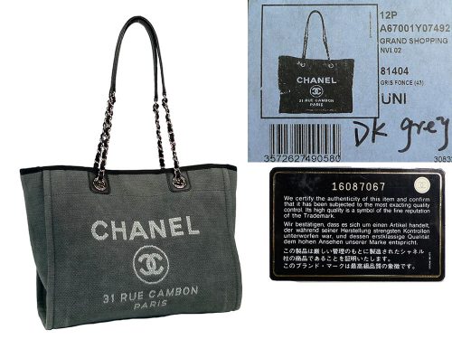 Chanel 16087067 Grey Canvas Deauville Shpg Tote-0
