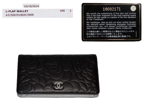 Chanel 16082171 Black Camellia Flap Long Wallet-0