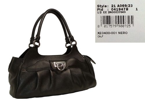 Ferragamo Black Calf Zip-Top 21 A069/23 Armonia Tote-0