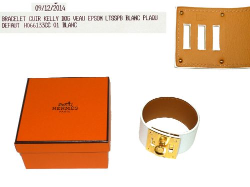 Hermes Kelly Dog white Epsom Gold Hardware R Stamp-0