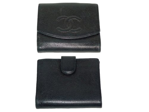 Chanel 10388904 Black Caviar 6 Cards Small Wallet-0
