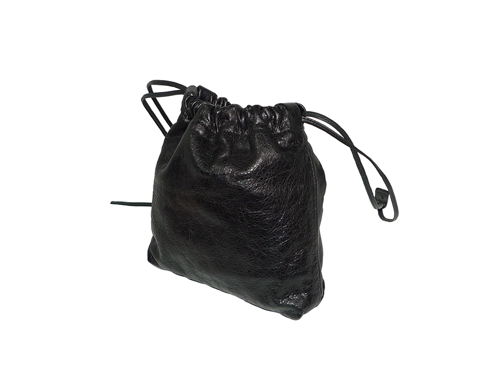Balenciaga 246435 Black Move On Drawstring / Wrist Pouch-33371 Balenciaga 246435 Black Move On Drawstring / Wrist Pouch-33371