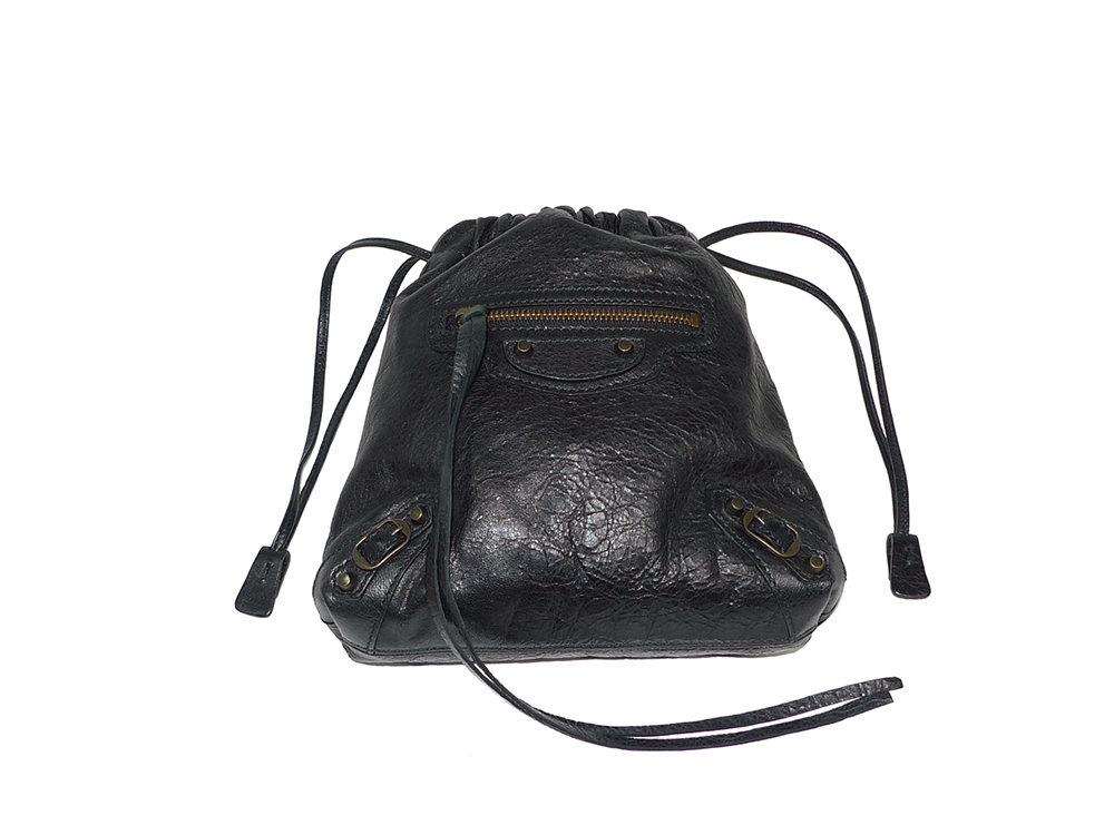 Balenciaga 246435 Black Move On Drawstring / Wrist Pouch-33370 Balenciaga 246435 Black Move On Drawstring / Wrist Pouch-33370