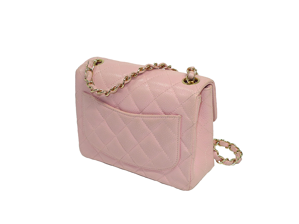 Chanel Pink Caviar Mini Classic Tote Gold Hardware-33391 Chanel Pink Caviar Mini Classic Tote Gold Hardware-33391