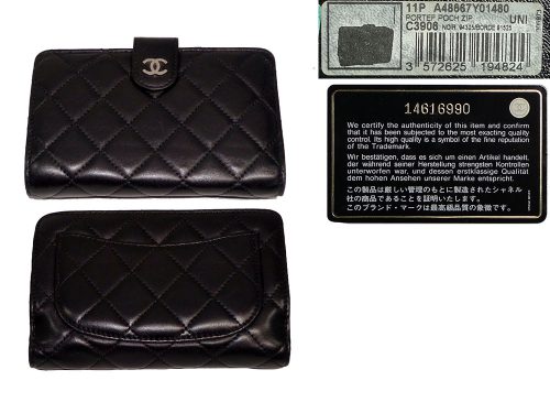 Chanel 14616990 11P Black Lambskin French Wallet-0