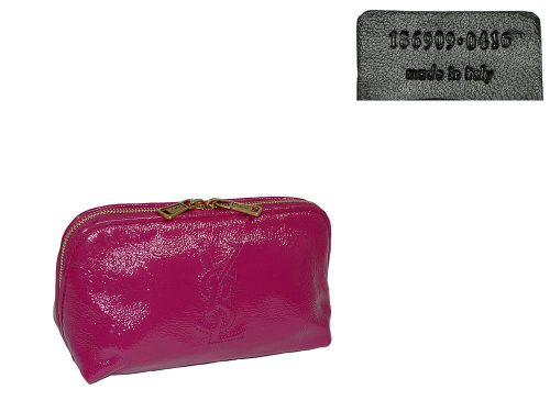 YSL 186909 Pink Patent Accessories Pouch-0