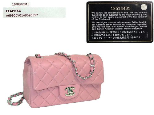 Chanel 18514461 Pink A69900Y Lambskin 8" Flap Silver Hardware-0