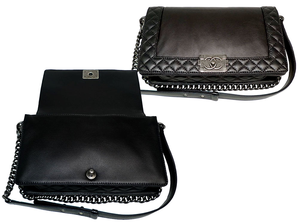 Chanel 18783550 Le Boy Flap Black Original Lambskin 28cm in New Medium Size Mat Ruthenium Hardware-33550 Chanel 18783550 Le Boy Flap Black Original Lambskin 28cm in New Medium Size Mat Ruthenium Hardware-33550