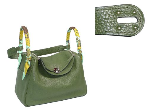 Hermes Lindy 30 Canopee Green Clemence Q Stamp PHW-0