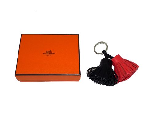 Hermes Carmen Duo Black / Rose Jaipur Bag Charm -0