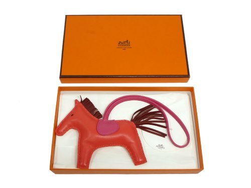 Hermes De Sac Rodeo MM Rose Jaiper/ Lipstick Pink/ Cornalime Bag Charm-0