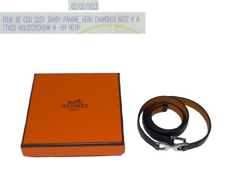 Hermes Black O Stamp Dandy Pavane Tour D Cou Medium Size Bracelet -0