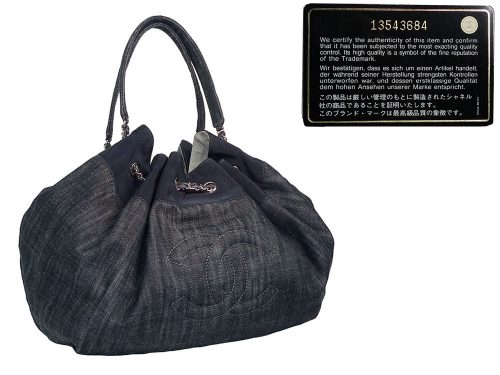 Chanel 13543684 Denim Blue Drawsting Hobo Bag-0