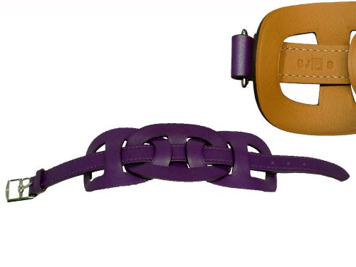 Hermes Cuir P Stamp size S Anemone Fetiche Bracelet-0