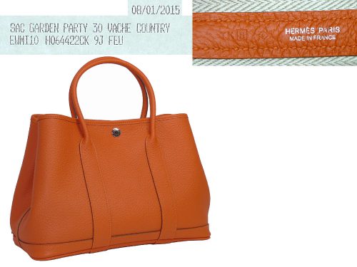 Hermes Garden Party 30cm Feu Color R Stamp -0
