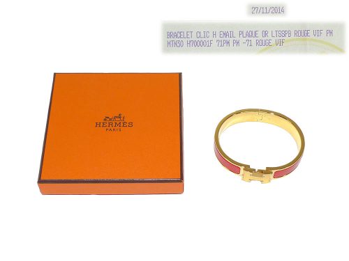 Hermes Bracelet Clic H Rouge O Stamp PM Size-0