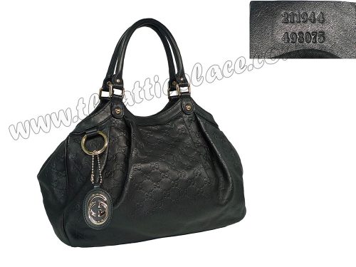 Gucci 211944 Black Guccissima Sukey Tote-0