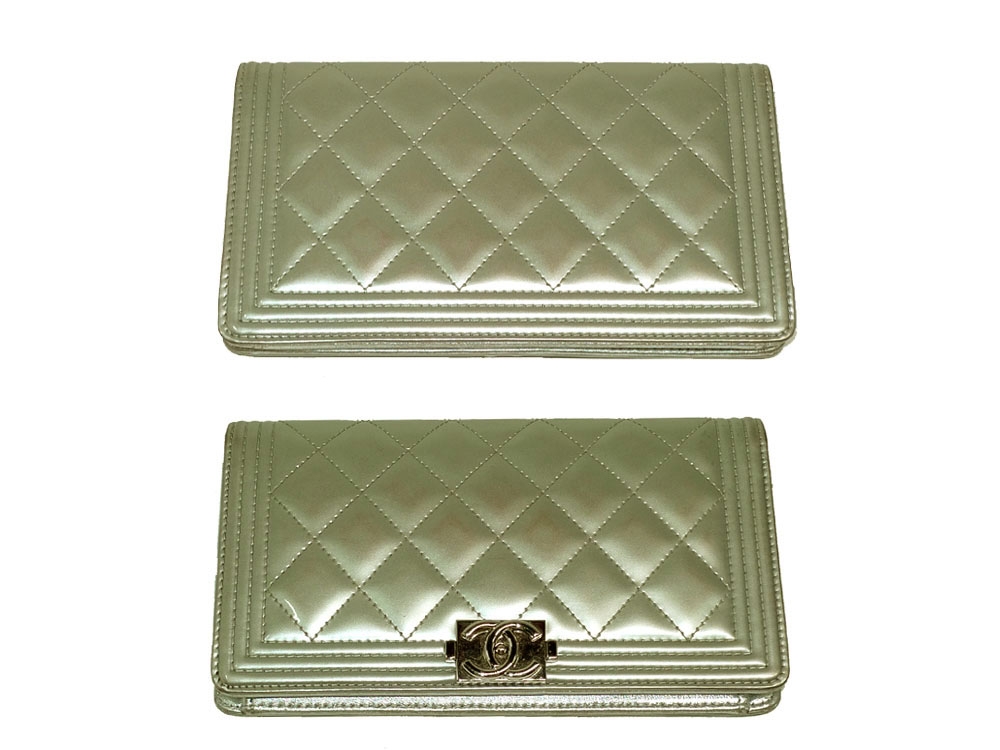 Chanel 19506669 Patent Pink Gold Le Boy 8 Cards Long Wallet-0 Chanel 19506669 Patent Pink Gold Le Boy 8 Cards Long Wallet-0