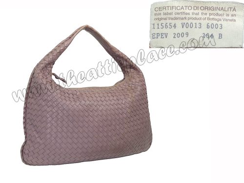 Bottega Veneta 115654 Purple Lilac Hobo Large-0