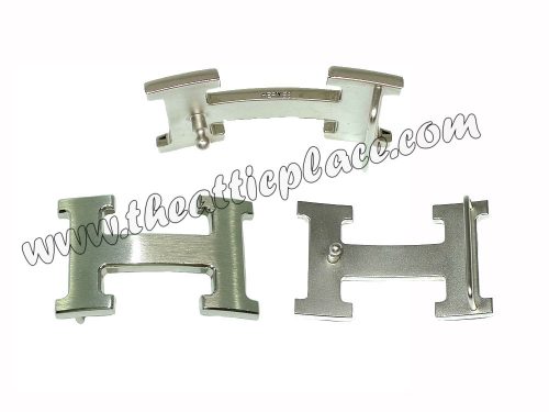 Hermes Mat Silver H Buckle 32mm-0